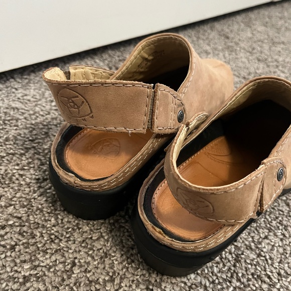 Ariat ATS Sport Mule Slingback Clogs Brown Tan Leather Shoes Womens 8 - Picture 7 of 9